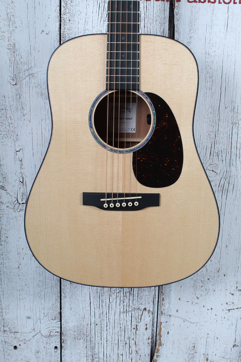 Martin D Jr-E Dreadnought Junior Acoustic Electric Guitar Natural with Gig Bag Main image