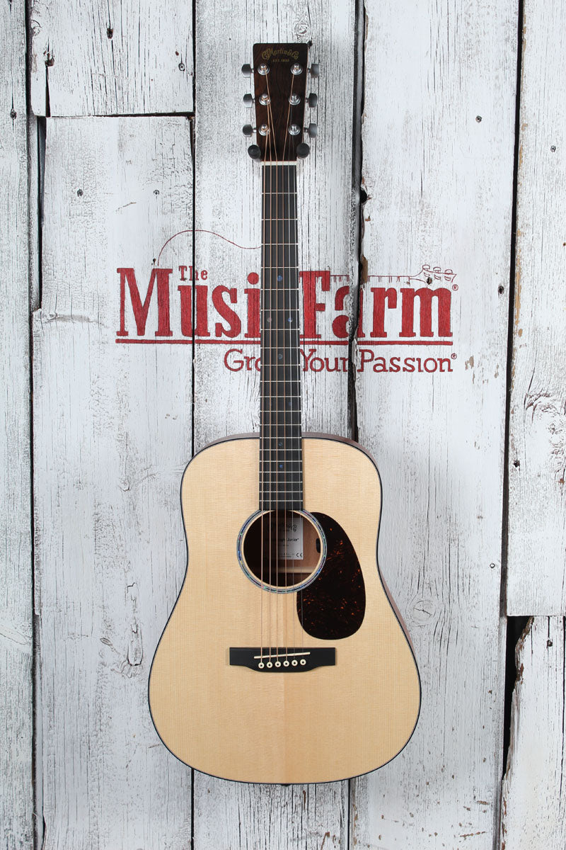 Martin D Jr-E Dreadnought Junior Acoustic Electric Guitar Natural with Gig Bag