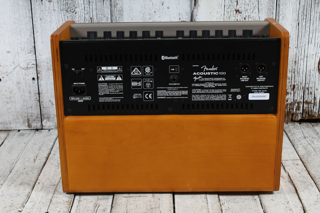 Fender 2020 Acoustic 100 Acoustic Guitar Amplifier 100 Watt 1x8 Amp w Bluetooth
