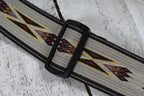 Levy's MSSN80-TAN 2 Inch Polypropylene Jacquard Woven Guitar Strap with Leather Ends