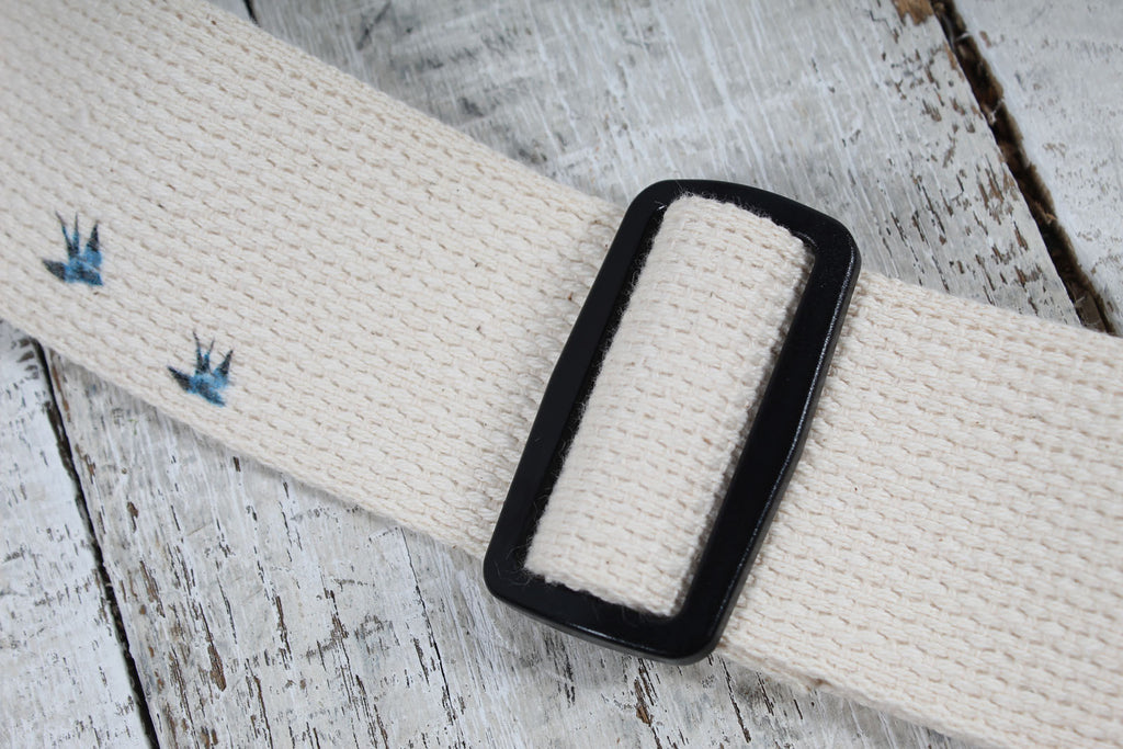 Levy's MC8U-006 2 Inch Blair Series Cotton Guitar Strap Ivory with Suede Ends