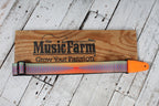 Levy's MP2OI-003 Orange Sonic Boom Optical Illusion Print Guitar Strap with Orange Leather Ends