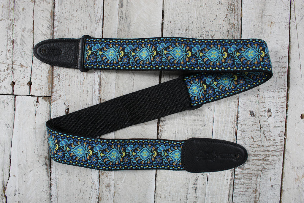 Levy's M8HTV-04 2 Inch Jacquard Woven Guitar Strap Vintage Hootenanny Design