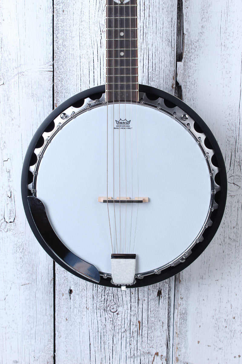 Dean Backwoods 6 Banjo BW6 6 String Resonator Back Banjo Natural