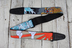 Levys MPD2-124 2 Inch Wide Polyester Guitar Strap with Japanese Traditional Tiger Motif