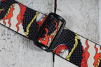 Levys MPD2-123  2 Inch Wide Polyester Guitar Strap with Japanese Traditional Dragon Motif