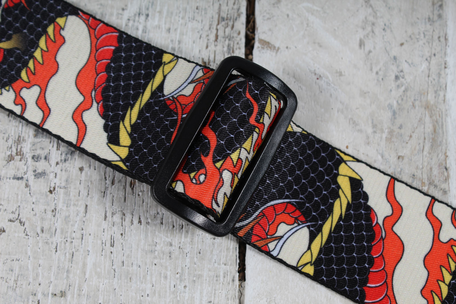 Levys MPD2-123  2 Inch Wide Polyester Guitar Strap with Japanese Traditional Dragon Motif