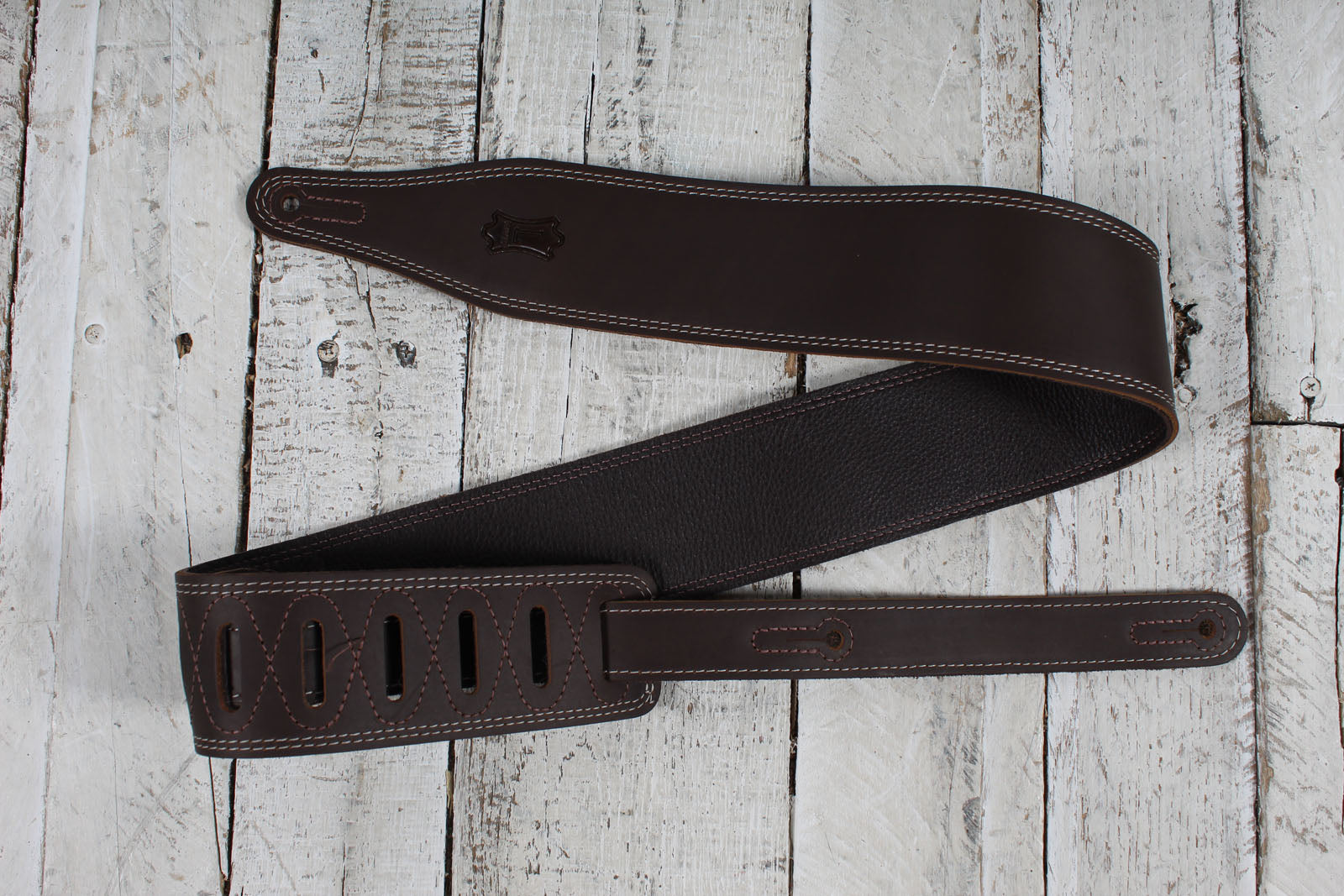 Levys M17BDS-DBR 2-Ply Dark Brown 'Butter' Guitar Strap