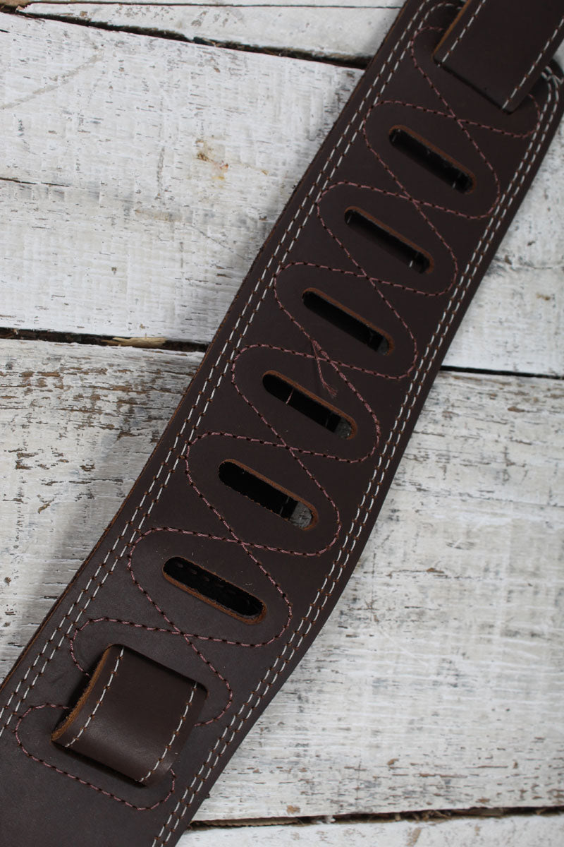 Levys M17BDS-DBR 2-Ply Dark Brown 'Butter' Guitar Strap