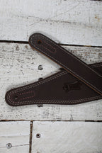 Levys M17BDS-DBR 2-Ply Dark Brown 'Butter' Guitar Strap