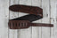 Levys M4WP-006 3 Inch Wide Distressed Floral Embossed Brown Leather Guitar Strap
