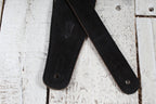 Levys MS26-BLK 2.5 Inch Wide Suede Leather Guitar Strap Black