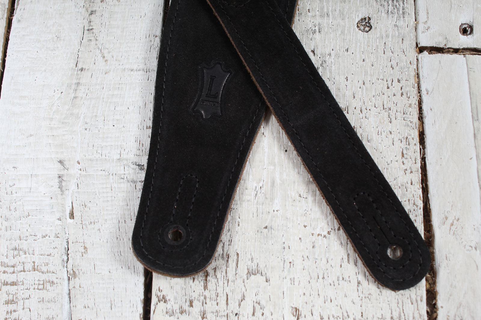 Levys MS26-BLK 2.5 Inch Wide Suede Leather Guitar Strap Black
