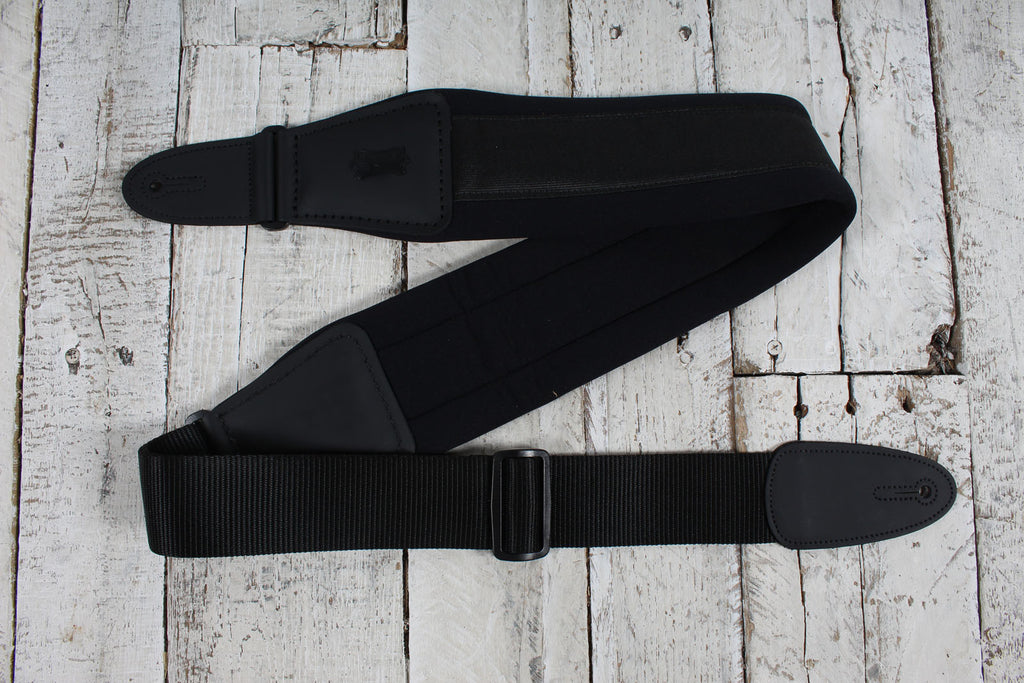 Levy's PM48NP3-BLK 3 1/2 Inch Wide Ultra Comfort Neoprene Padded Guitar Strap Black