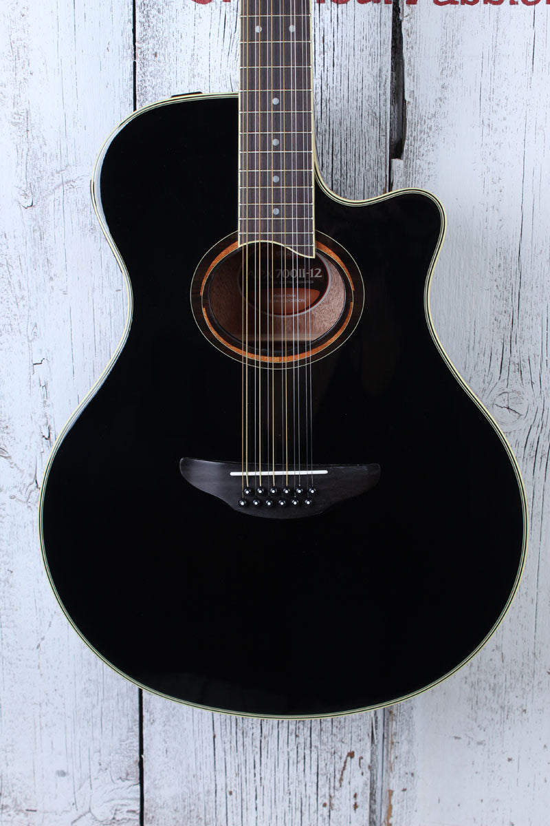 Yamaha APX700II 12 String Thinline Cutaway Acoustic Electric Guitar Black Finish