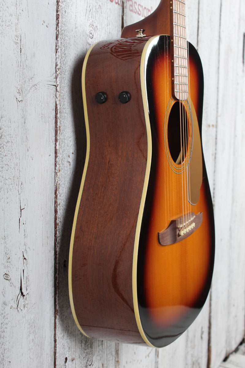 Fender 2026 Malibu Player Acoustic Electric Guitar Solid Spruce Top Sunburst