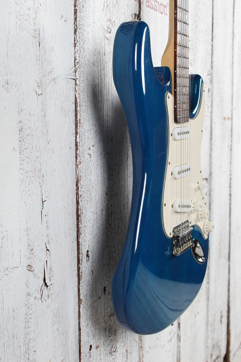 Jay Turser Strat Style Electric Guitar Cobalt Blue Finish with Gig Bag