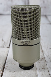 MXL 990 Studio Pressure Gradient Condenser Microphone Champagne Finish with Case and Shock Mount