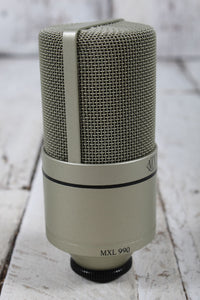 MXL 990 Studio Pressure Gradient Condenser Microphone Champagne Finish with Case and Shock Mount