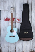 Load image into Gallery viewer, Cort Jade Classic Cutaway Acoustic Electric Guitar Sky Blue Open Pore with Gig Bag