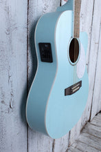 Load image into Gallery viewer, Cort Jade Classic Cutaway Acoustic Electric Guitar Sky Blue Open Pore with Gig Bag