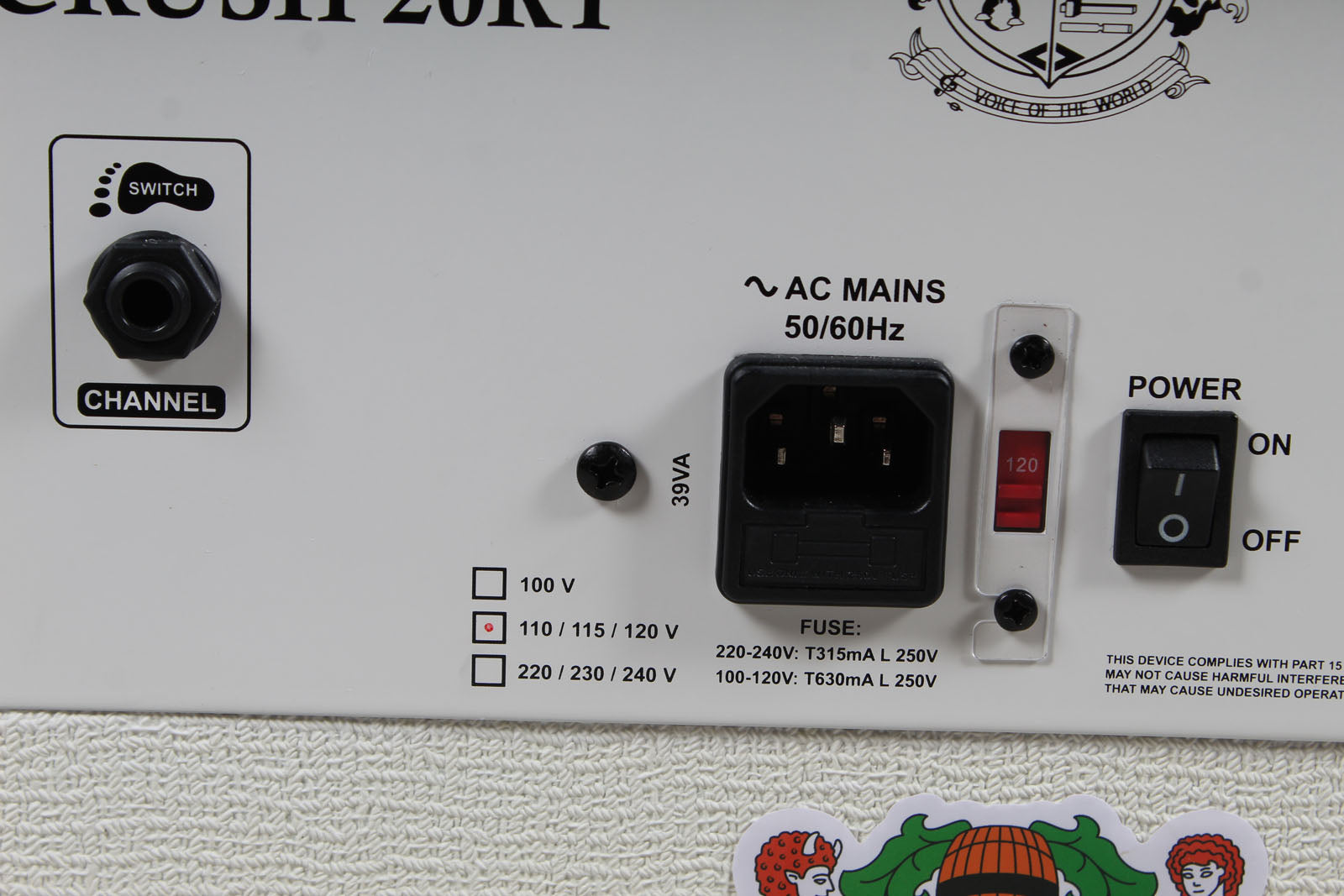 Orange Crush 20RT Limited Edition Orianthi White Electric Guitar Amplifier