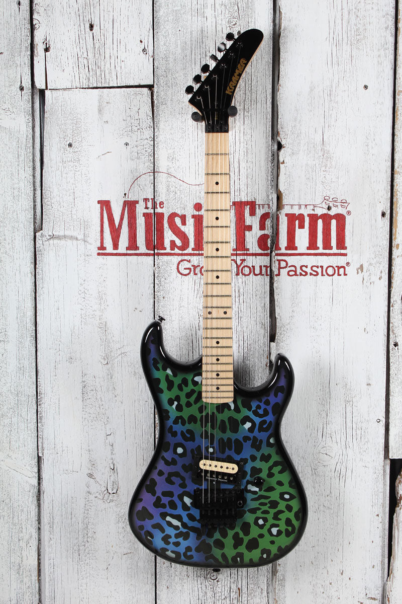 Kramer Beretta "Feral Cat" Electric Guitar Rainbow Leopard with Gig Bag