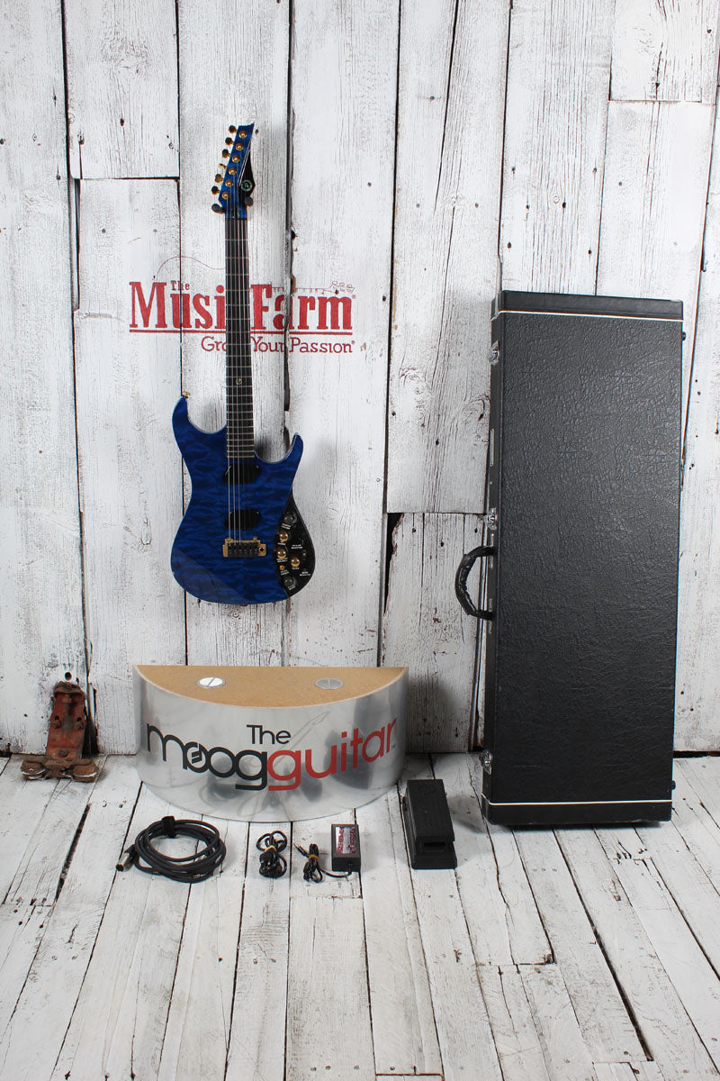 Moog E-1 Paul VO Electric Guitar Deep Blue Gloss w Ft Pedal & Case Serial #2