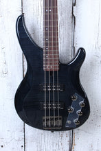 Load image into Gallery viewer, Yamaha TRBX604FM TBL 4 String Electric Bass Guitar Flame Maple Top Trans Black