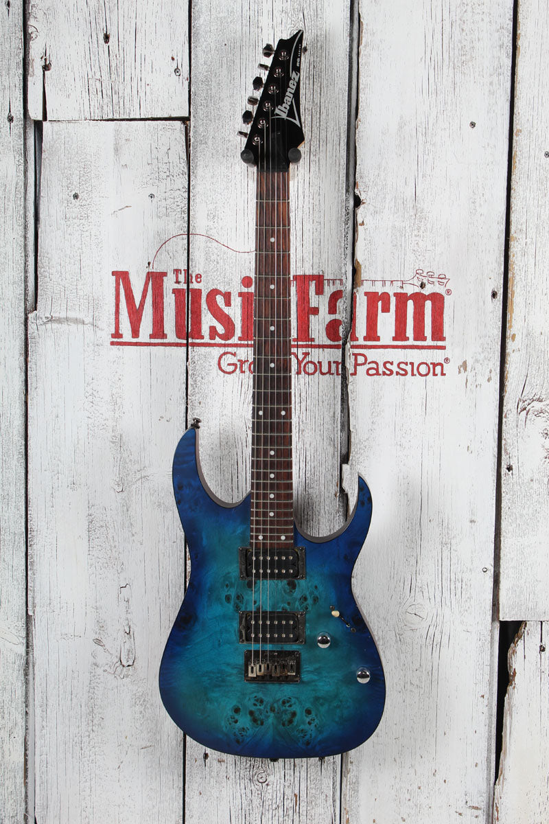 Ibanez RG Series RG421PB Electric Guitar Caribbean Sapphire Blue Flat Finish