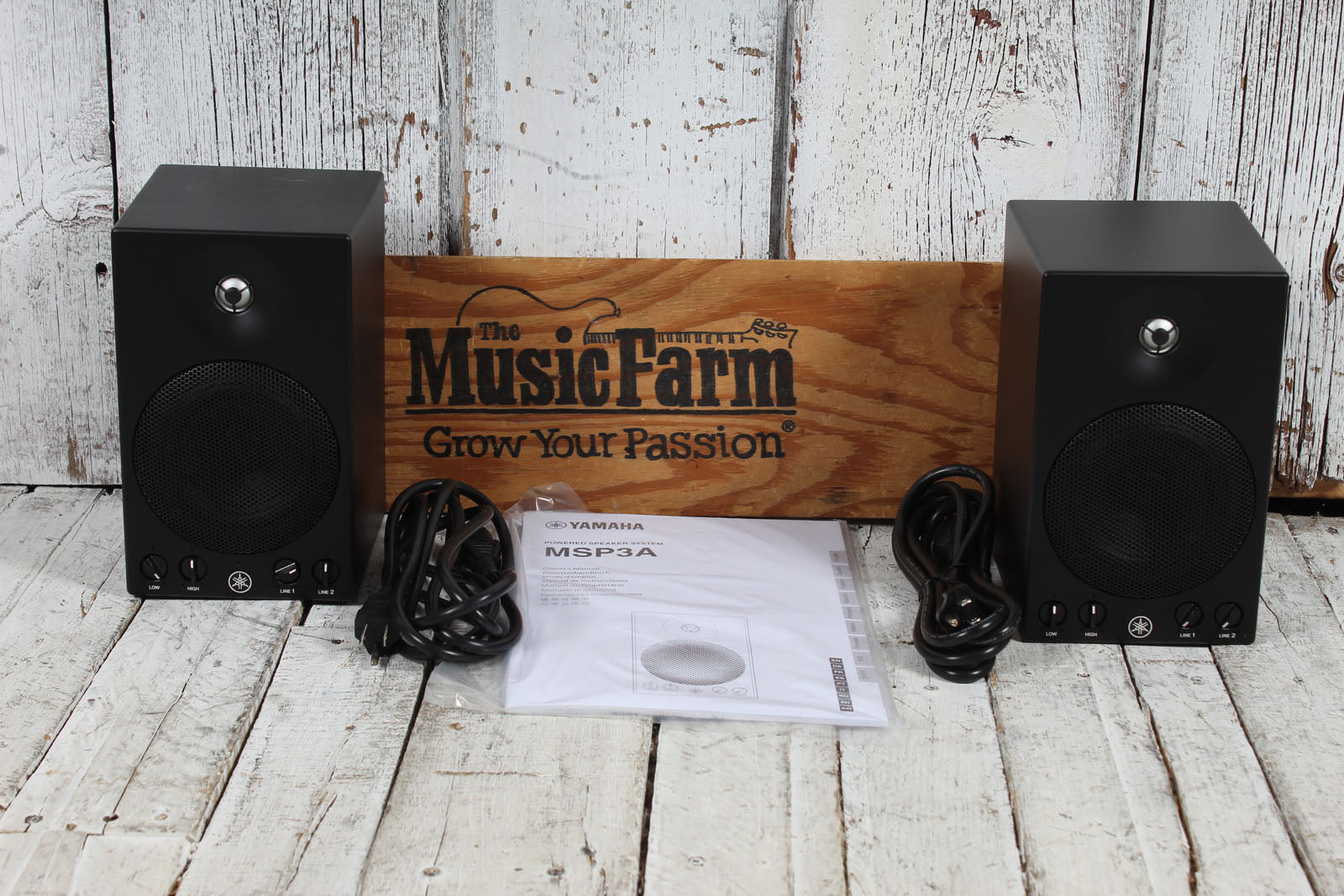 Yamaha MSP3A Powered Studio Monitor Mountable 2 Way Speakers PAIR OF TWO