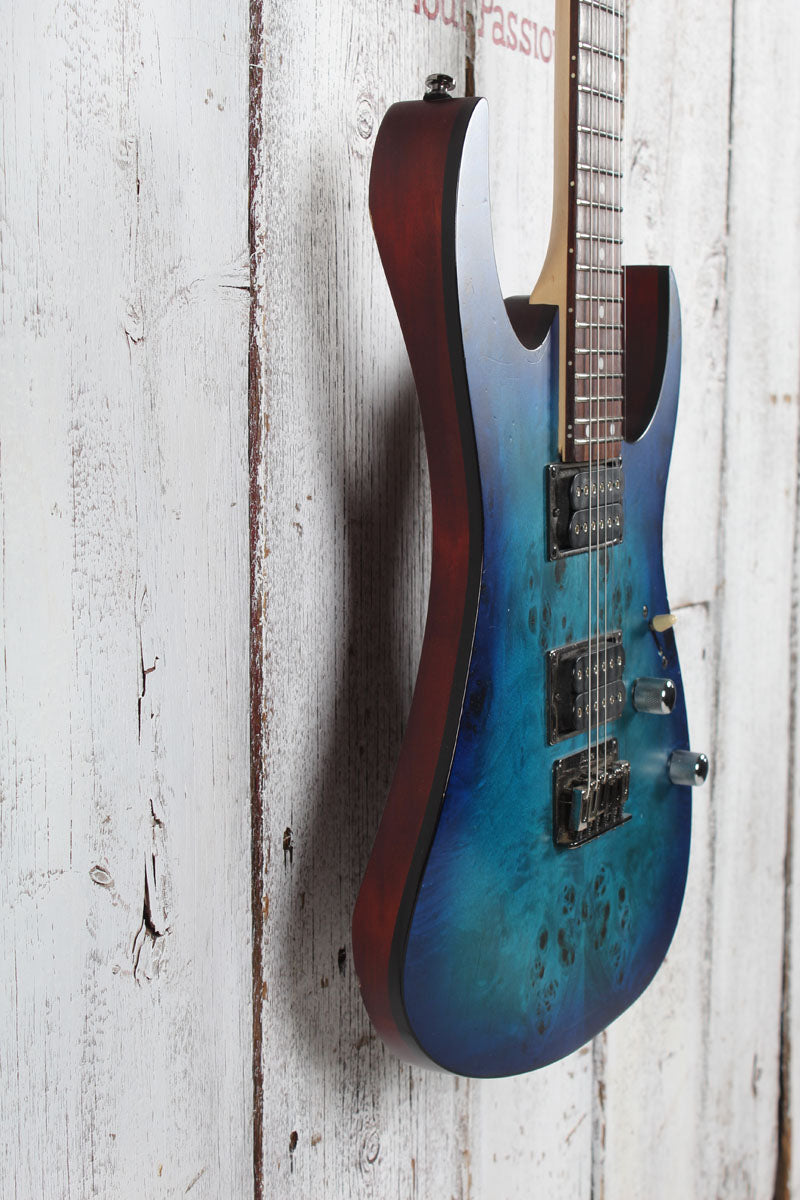 Ibanez RG Series RG421PB Electric Guitar Caribbean Sapphire Blue Flat Finish