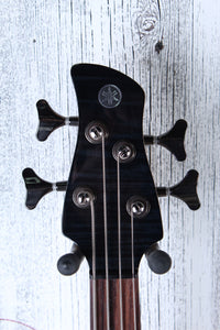 Yamaha TRBX604FM TBL 4 String Electric Bass Guitar Flame Maple Top Trans Black