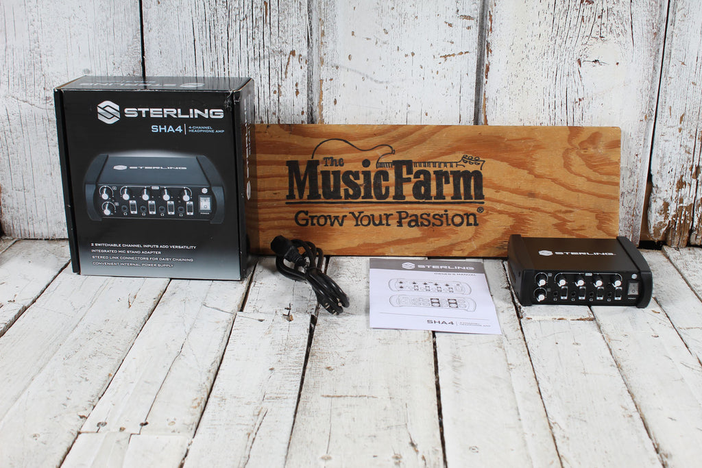 Sterling Audio SHA4 Professional Headphone Amplifier 4 Channel Headphone Amp