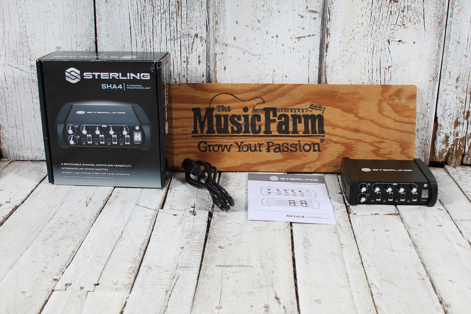 Sterling Audio SHA4 Professional Headphone Amplifier 4 Channel Headphone Amp