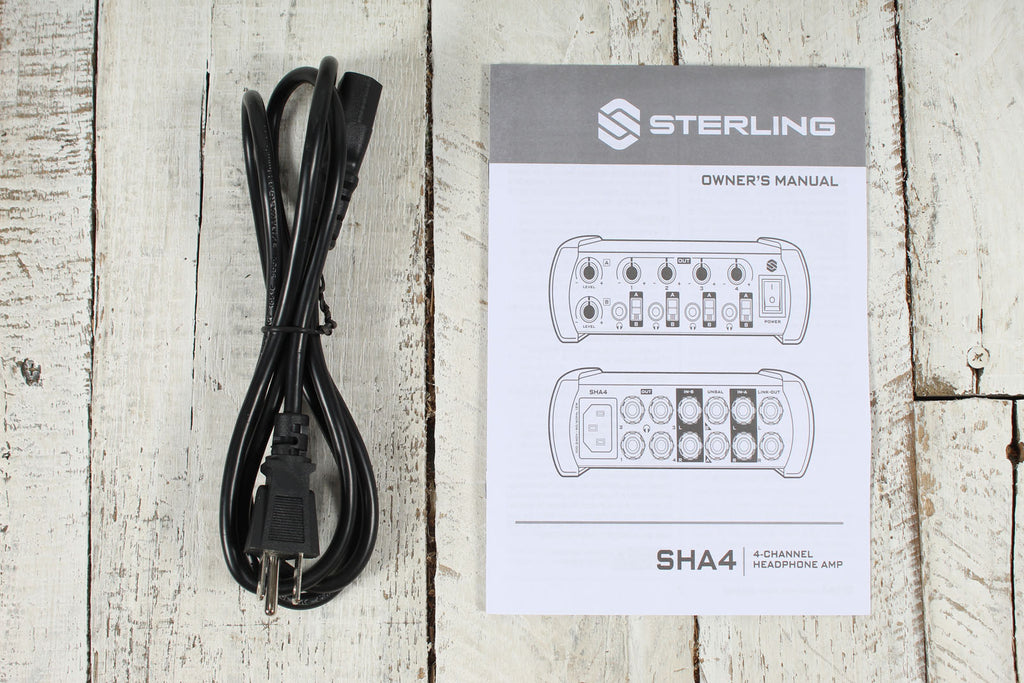 Sterling Audio SHA4 Professional Headphone Amplifier 4 Channel Headphone Amp