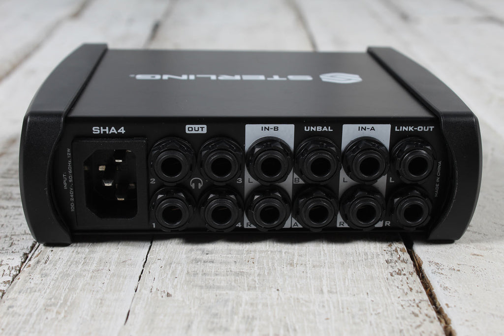 Sterling Audio SHA4 Professional Headphone Amplifier 4 Channel Headphone Amp