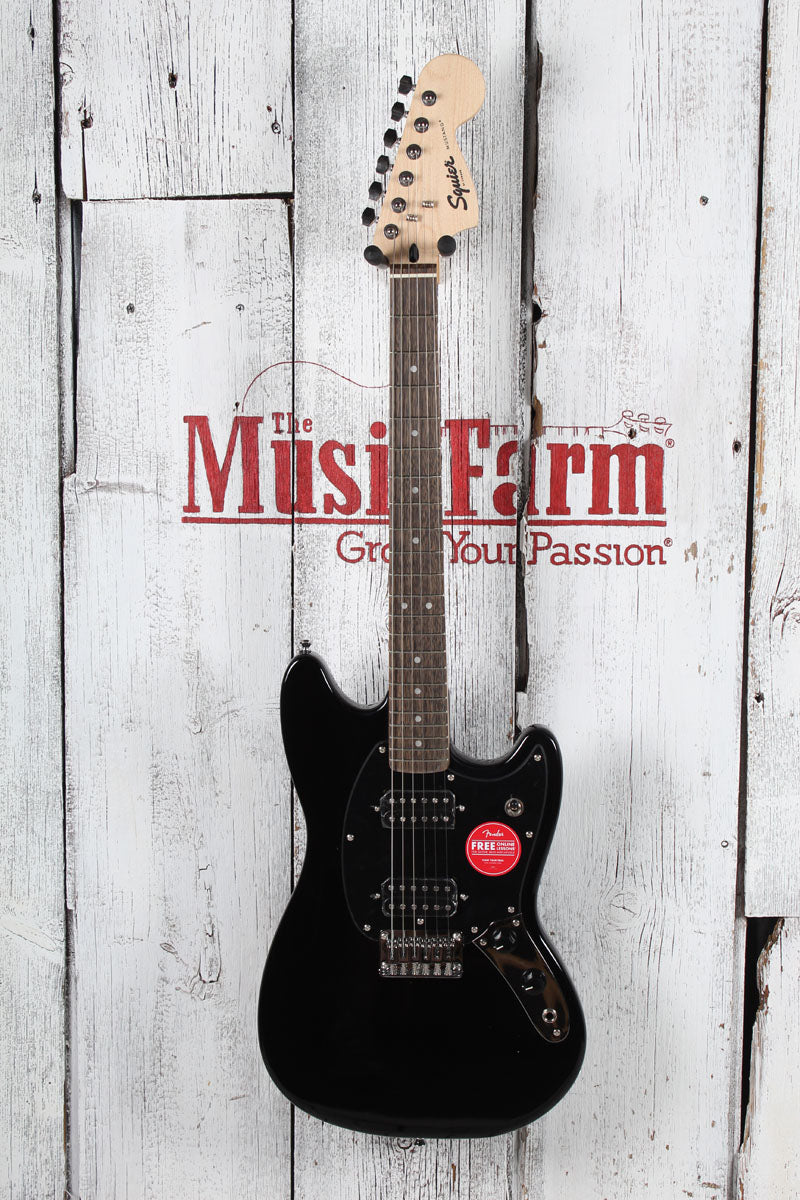 Squier Sonic Mustang HH Solid Body Electric Guitar Black Finish