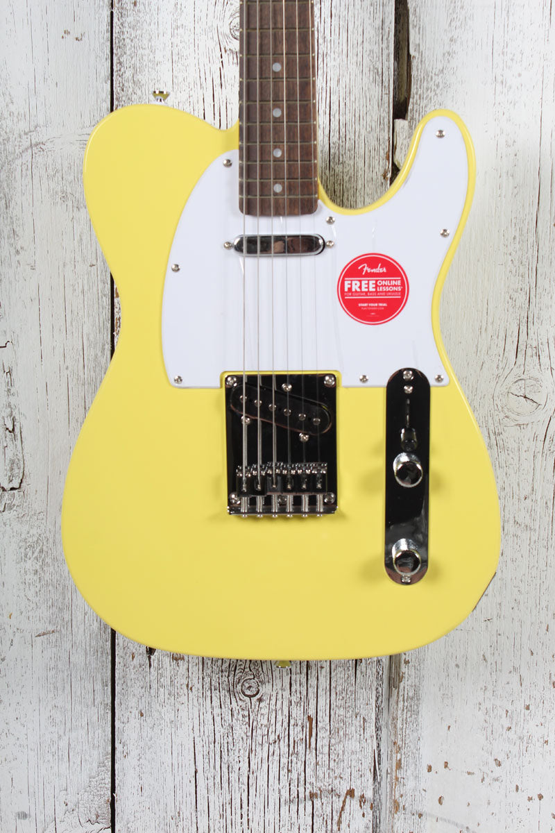 Squier Sonic Telecaster Solid Body Electric Guitar Canary Yellow Finish