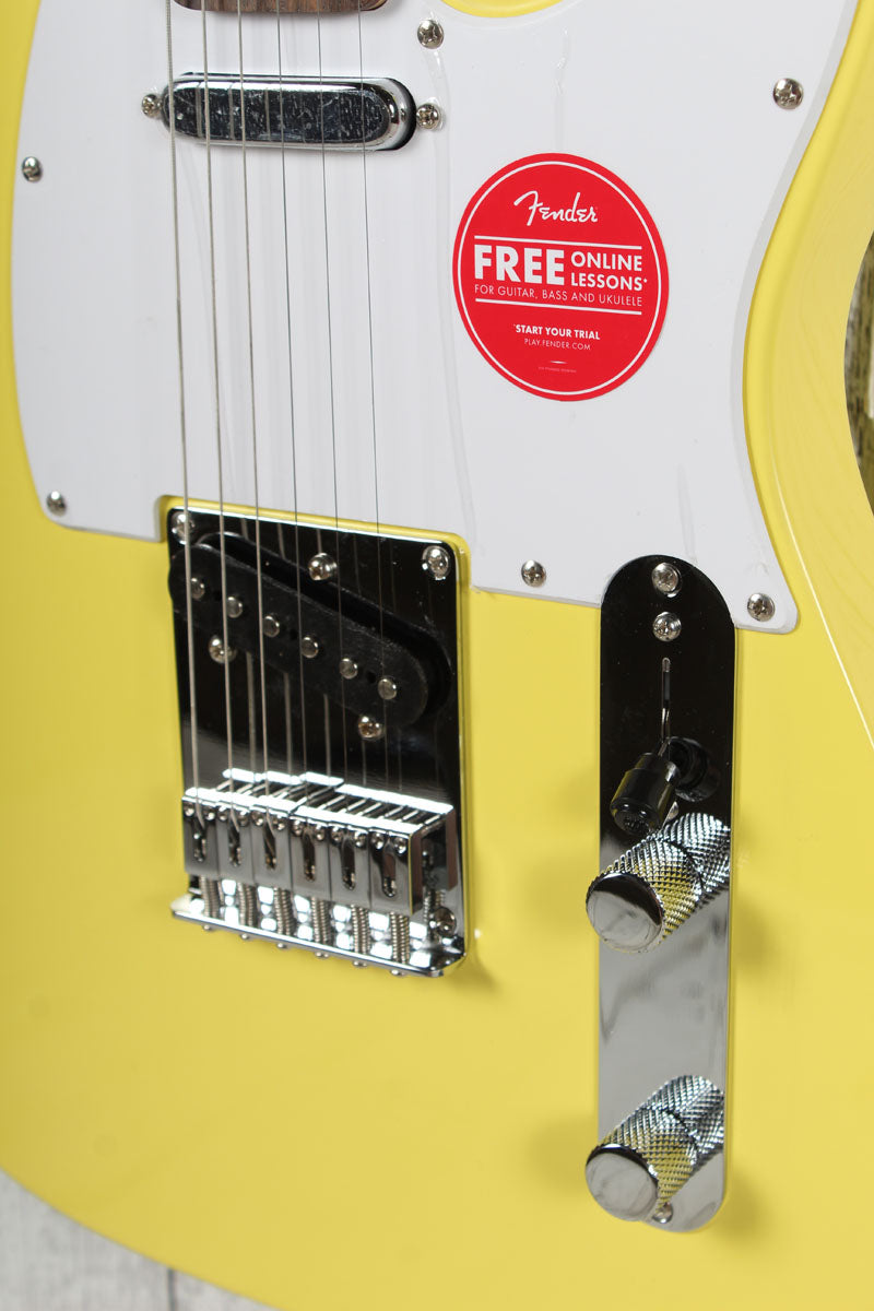 Squier Sonic Telecaster Solid Body Electric Guitar Canary Yellow Finish