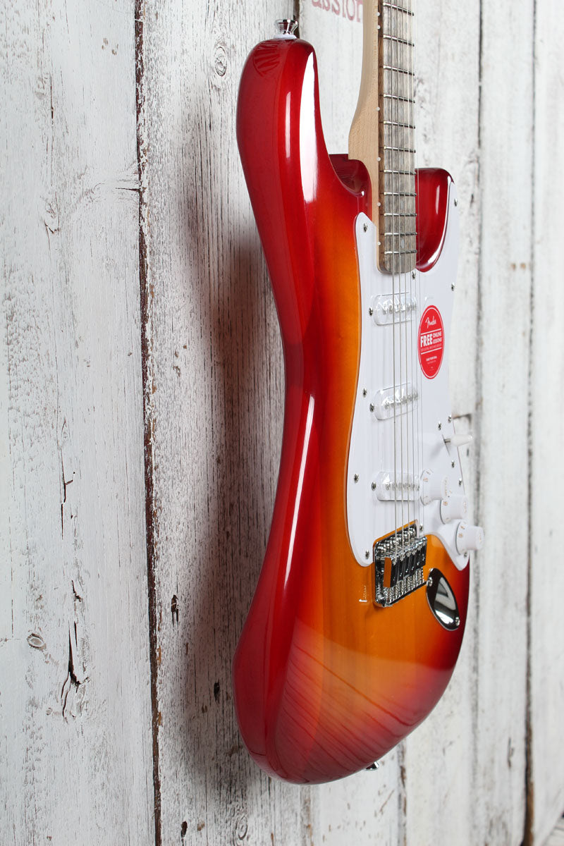 Squier Sonic Stratocaster Solid Body Electric Guitar Sienna Sunburst Finish