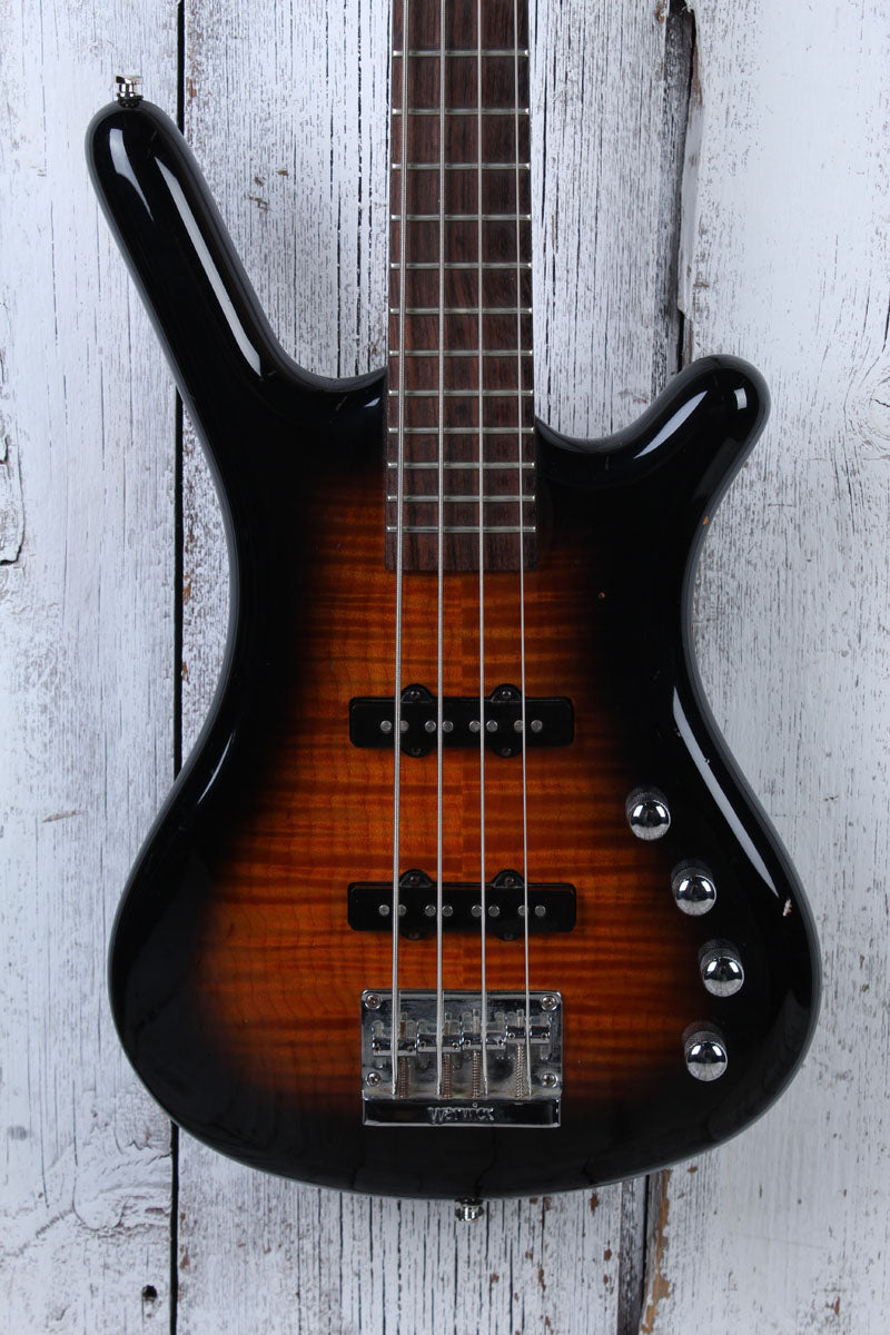 Warwick RockBass 4 String Bass Guitar Almond Sunburst Transparent