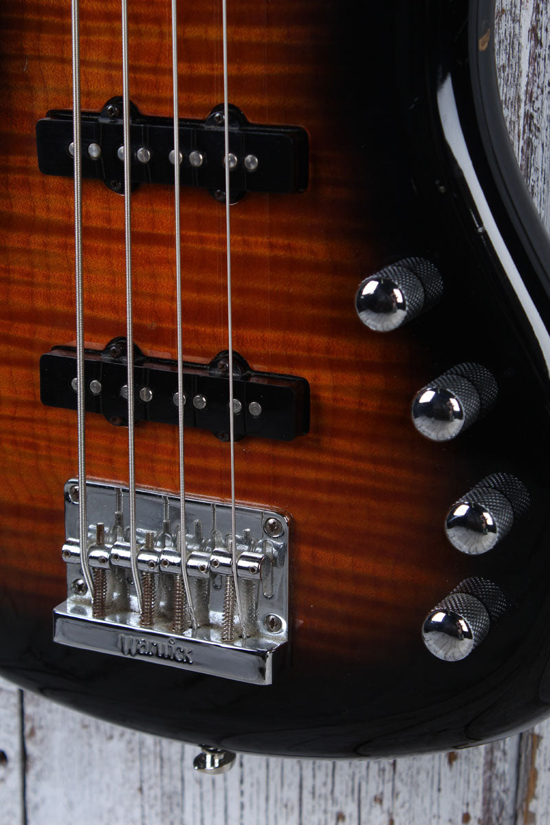 Warwick RockBass 4 String Bass Guitar Almond Sunburst Transparent