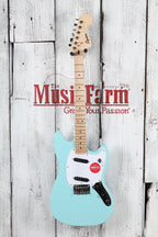 Squier Sonic Mustang Solid Body Electric Guitar Daphne Blue Finish
