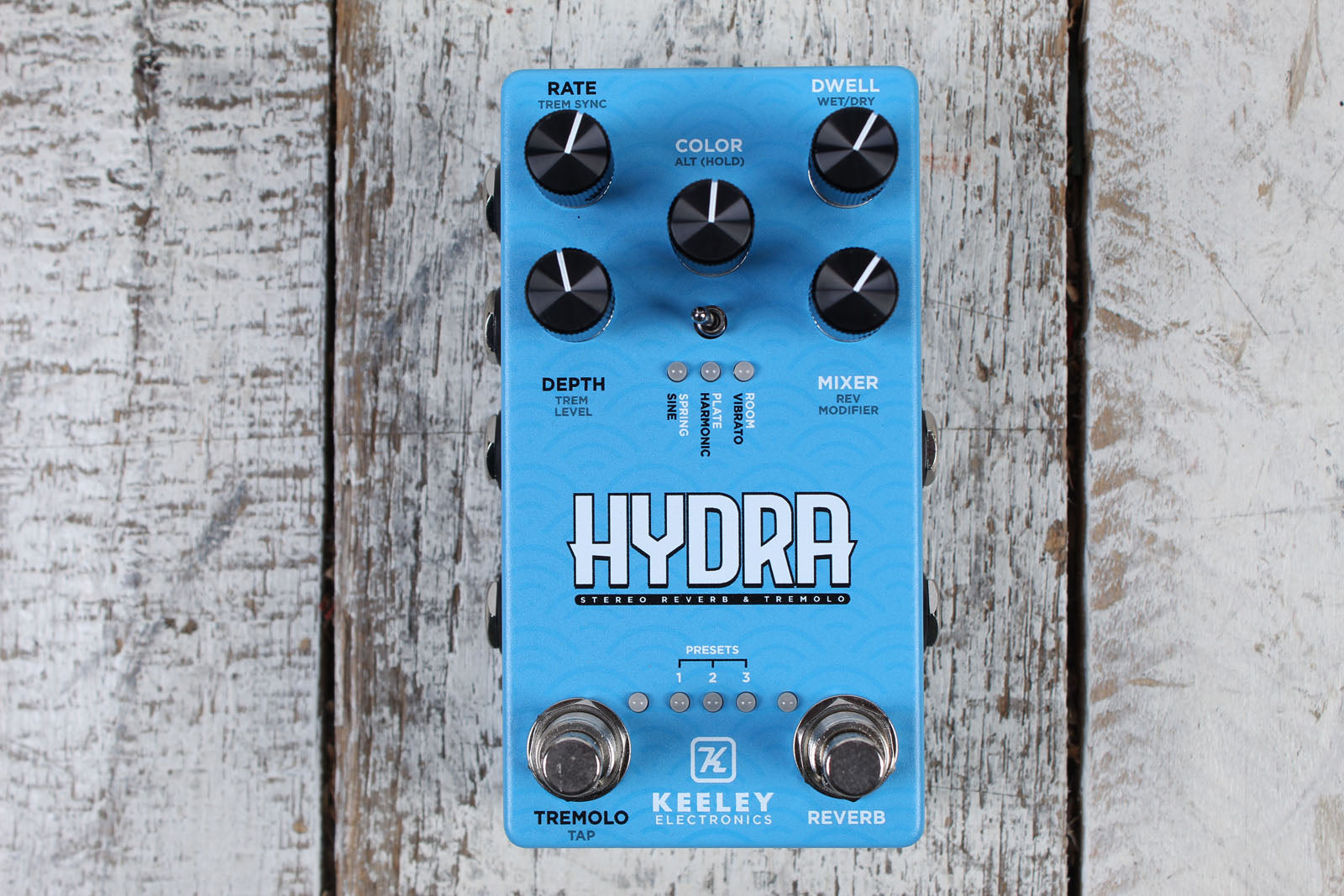 Keeley Hydra Stereo Reverb and Tremolo Pedal Electric Guitar Effects Pedal Main image