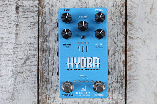 Keeley Hydra Stereo Reverb and Tremolo Pedal Electric Guitar Effects Pedal