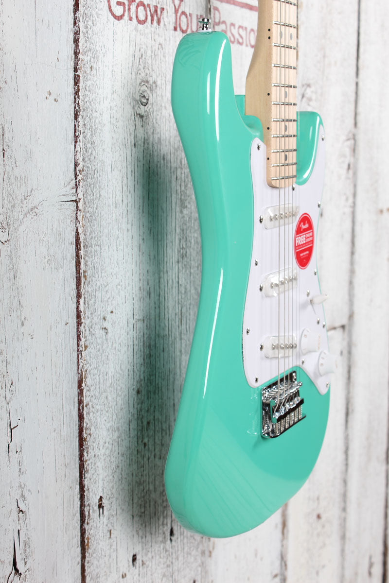 Squier Mini Stratocaster Solid Body Electric Guitar Sea Foam Green Finish