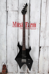 BC Rich Warlock Bass 4 String Bass Electric Guitar with Hardshell Case
