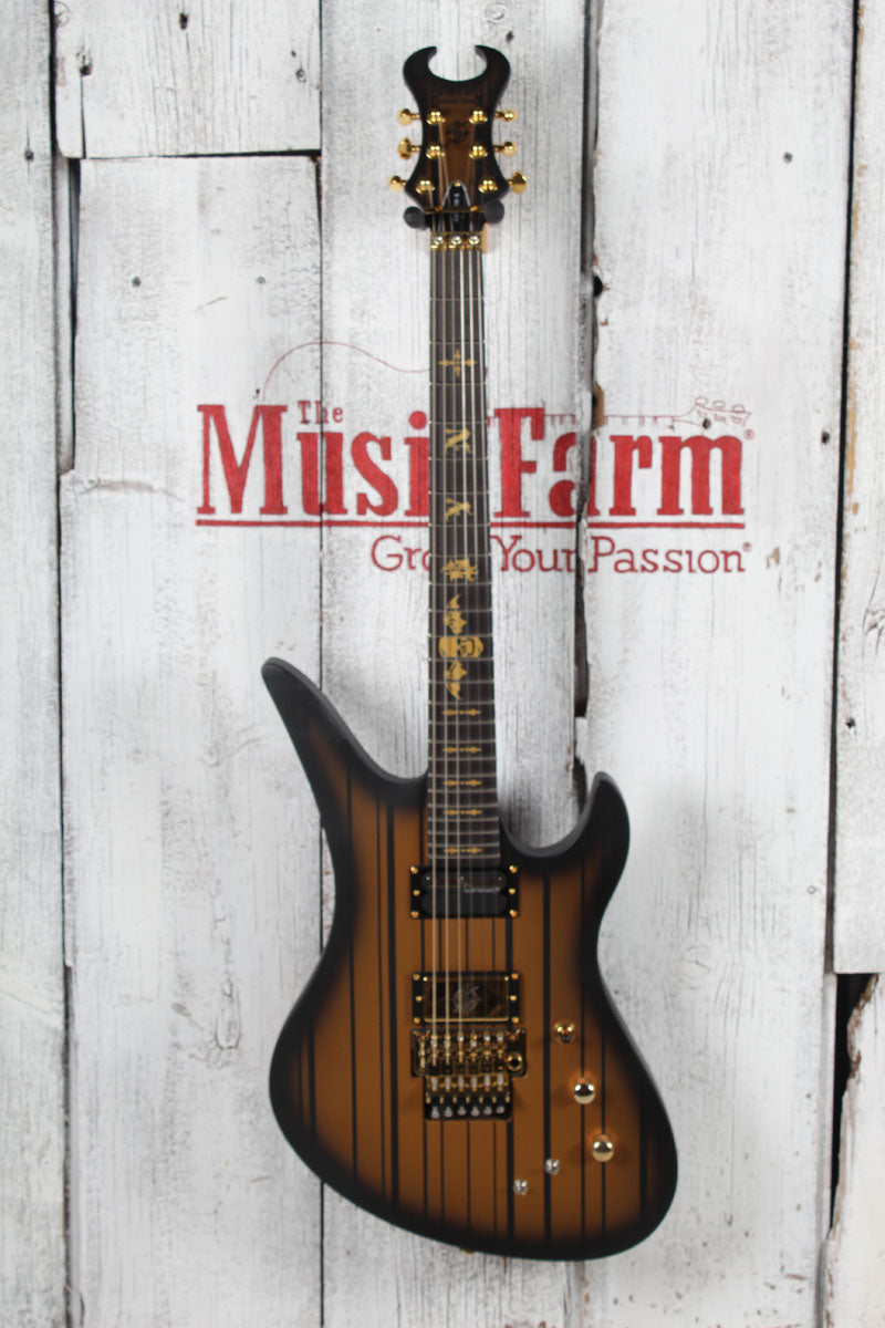 Schecter Synyster Gates Custom-S Electric Guitar Satin Gold Burst Finish