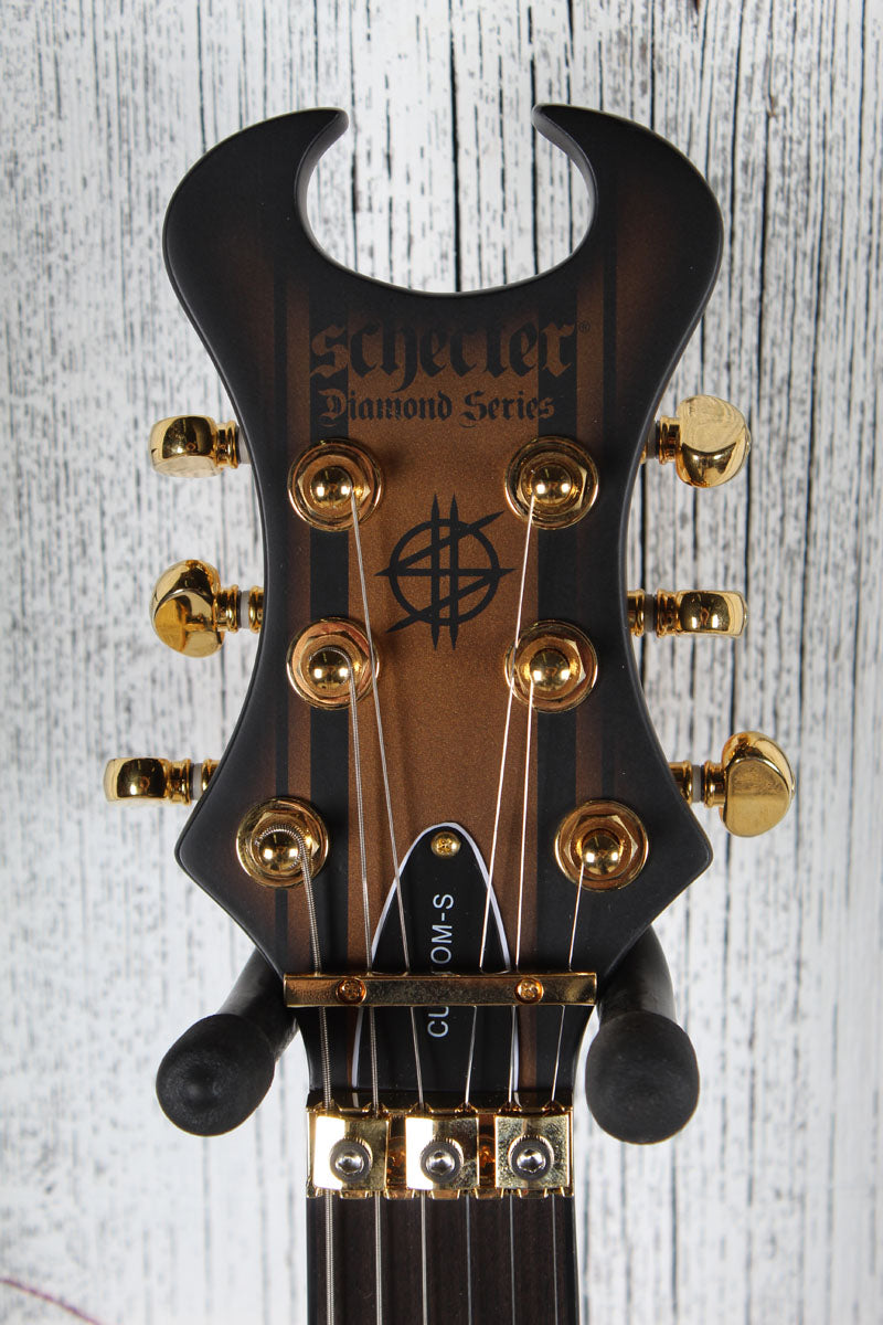Schecter Synyster Gates Custom-S Electric Guitar Satin Gold Burst Finish
